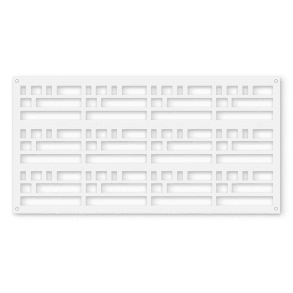 Grid Axcents Decorative Privacy Lattice Panel 2 ft. x 4 ft. (White Wright)