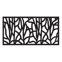 Grid Axcents Decorative Privacy Lattice Panel 2ft. x 4 ft. (Black Willow)