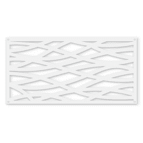 Grid Axcents Decorative Privacy Lattice Panel 2ft. x 4 ft. (White Wave)