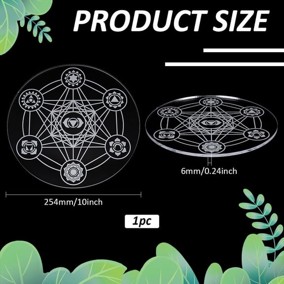 Grid Board 10Inch Astrolabium Sacred Geometry Board for Crystals And Stone WhiteSmoke Acrylic Displaying Plate for Sacred Geometry Wall Decor Meditation Chakra Ritual