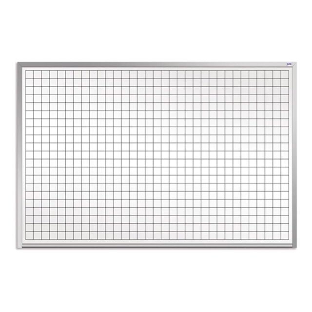 Grid Board 3' Wide x 2' Tall Dry Erase Whiteboard with 1" x 1" Grid