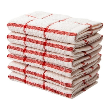 Grid Cloth Multifunctional Household Dishwashing Cloth Red A--Cleaning Kitchen Fast Absorbent Microfiber Towels Rags and Cloths Drying Super Cotton Dish Dish Soft Kitchen Dishcloths Towels Dish Cloth