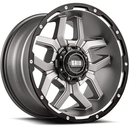 Grid Custom Wheel for 18X9 inch Matte Anthracite Milled W/Black Lip 718927A178