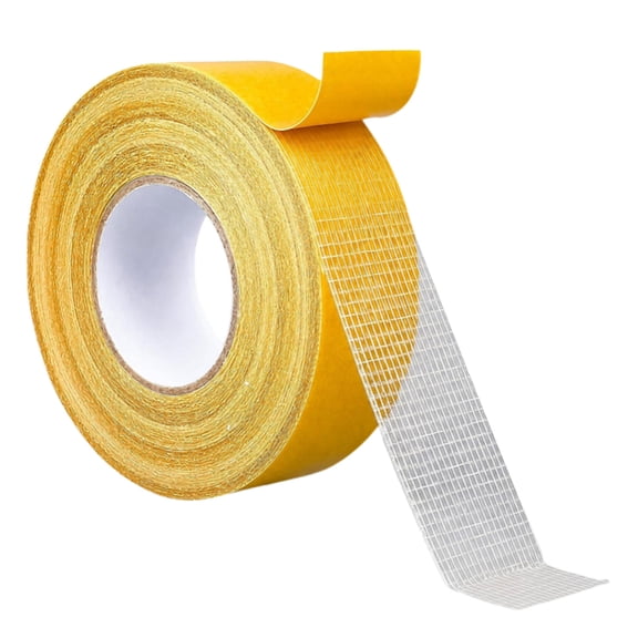 Grid Double Sided Fabric Tape Heavy Duty 1 Inch Wide 5M Long Multifunctional Double Stick Carpet Tape.