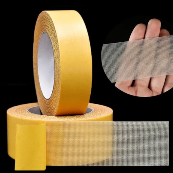 Grid Double Sided Mesh Tape, Heavy Duty Mounting Tape - Universal Clear Super Sticky Resistente Clear Tape - Two Sided Thin Self Adhesive Tape High Tack for Carpet Wall Craft