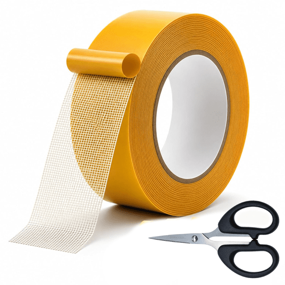 Grid Double-Sided Tape, 30ft Waterproof Mesh Magic Tape Wall Decor and Office Mounting for Clothes, Rugs, Crafts