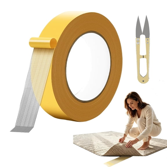 Grid Double-Sided Tape, 66 Ft/ 20M Mesh Magic Tape Heavy Duty, Waterproof Strong Double Sided Tape for Mounting, Carpet, Clothes, Wall Mounting and Crafts Residue Free