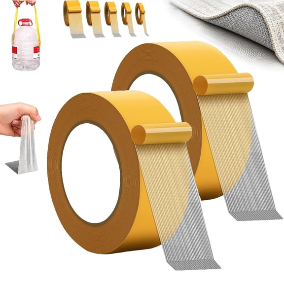 Grid Double-Sided Tape, Waterproof Mesh Magic Tape, Strong Double Sided Tape Heavy Duty, Sticks Everything Tight, Peels Off Without a Trace (2Pcs, 1.96 * 787in)