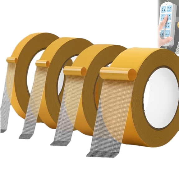 Grid Double Sided Tape, Waterproof Strong Double-Sided Tape, High-Tack Double-Sided Mesh Tape, DIY Projects and School Use with Stable Performance(20MM*20M,4PCS)