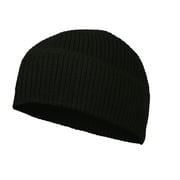 Grid Fleece Cap Beanie Polyester Winter Sports Gear Extreme Cold Outdoor Weather, One Size, Black