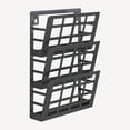 thumbnail image 1 of Grid Magazine Rack 3Pocket, Black, 1 of 2