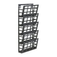 thumbnail image 1 of Grid Magazine Rack 5Pocket, Black, 1 of 2