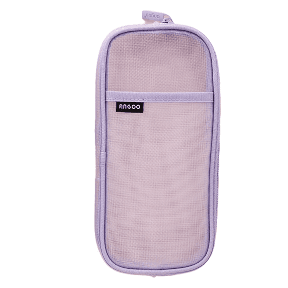 Grid Mesh Pencil Bag Clear Simple Stationery Organizer Multi-Color Pen Marker Pouch for Adults Office Business