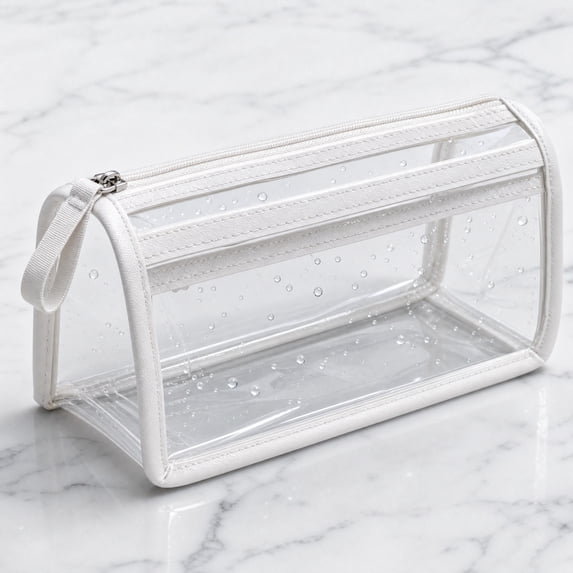 Grid Mesh Pencil Case with Zipper, Clear Double-layer Pencil Pouch, Travel Makeup Bag, Transparent Stationary Organizer, Travel Friendly For Storing Office Supplies And Organizing Stationery