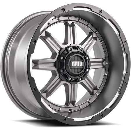 Grid Off-Road GD10 Custom Wheel for 18x9 inch Matte Anthracite Milled Rim 110.3mm Hub Bore