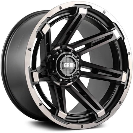 Grid OffRoad Custom Wheel for 22x12 125.5mm Hub Matte Black with Double Dark Tint Rim