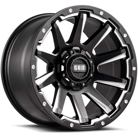 Grid OffRoad GD05 Custom Wheel for 18x9 inch Matte Black w/Milling Rim 108mm Hub Bore