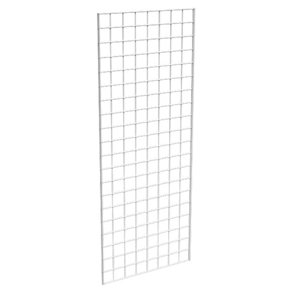 Grid Panel for Retail Display – Perfect White Metal Grid for Any Retail Display, 2’ Width x 5’ Height, 3 Grids Per Carton (White)