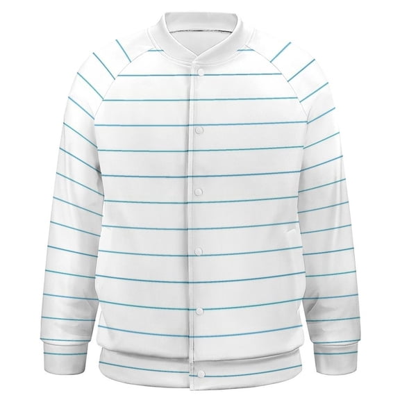 Grid Paper Abstract Baseball Jersey Fashion Ribbed Sleeve Man Women's Jacket Motion Tops XXS-6XL