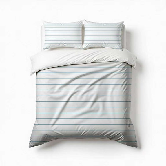 Grid Paper Abstract Bedding Set 3 Pcs Soft Microfiber Quilt Cover For Bedroom Decor, Comforter Cover With 2 Pillowcase