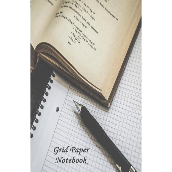 Grid Paper Notebook: Grid Paper Notebook - A5 Grid Paper Notebook, Cream paper, 5.5 x 8.5 inches, 100 pages (50 sheets) (Paperback)