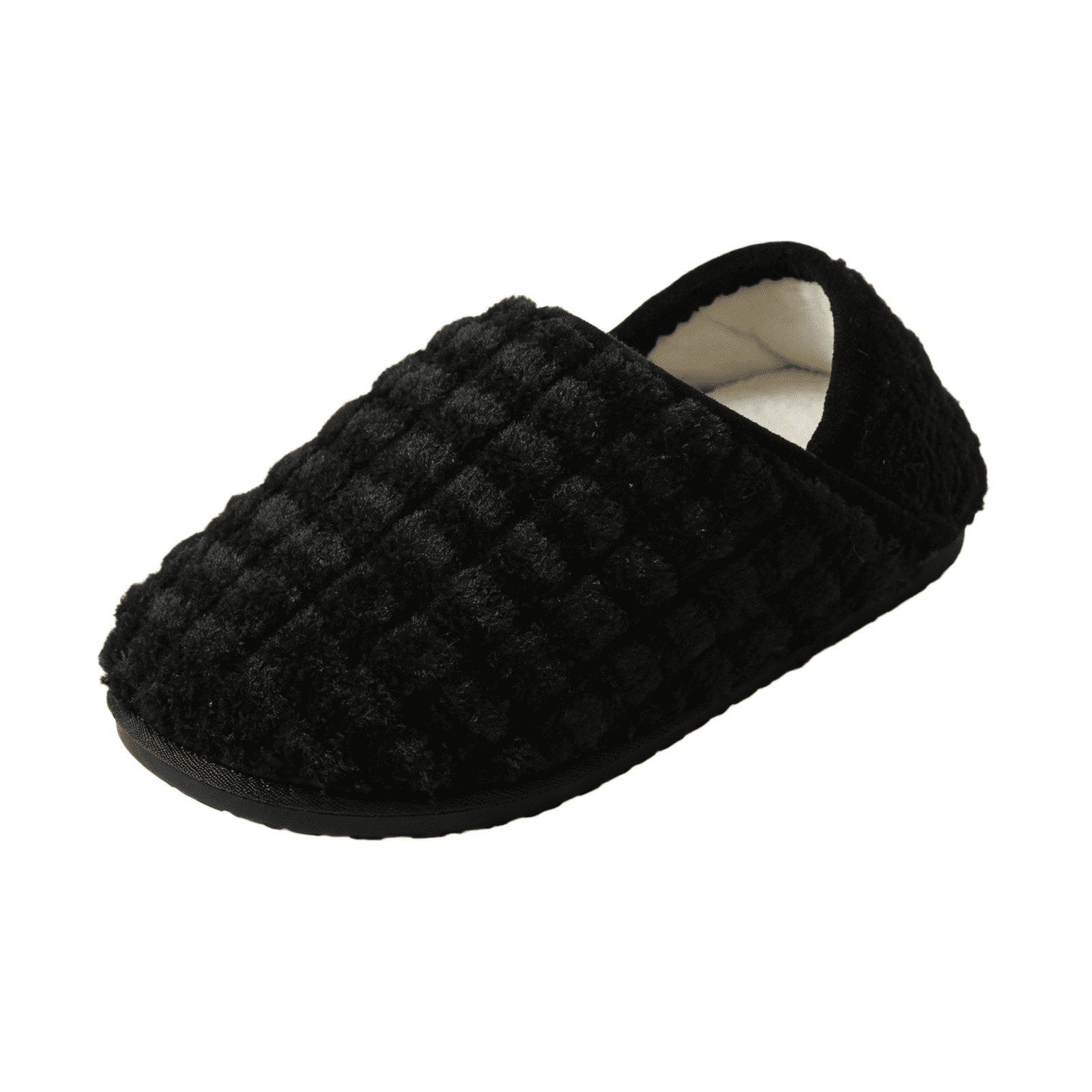 Grid Pattern Heel Covered Floor Slipper Socks, Winter Knitted Warm ...