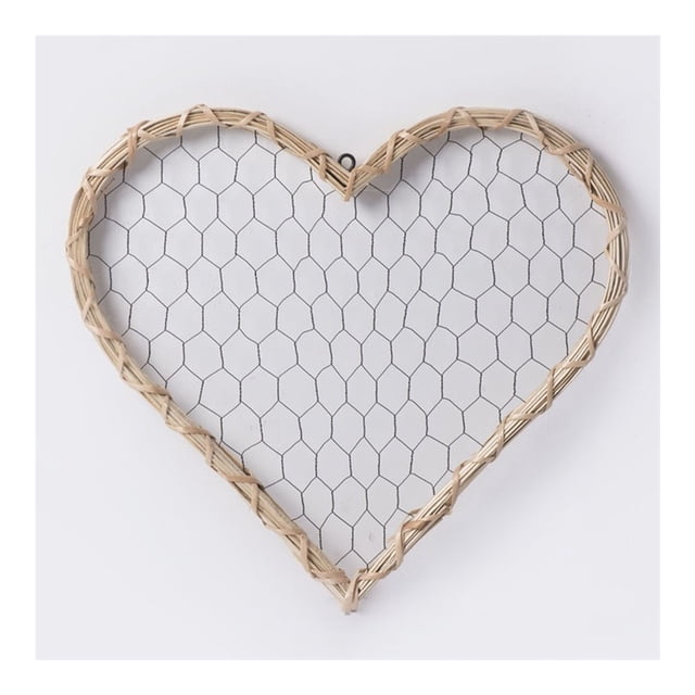 Grid Photo Wall Panels, Heart Shape Iron Rack Art Wire Board, Heart ...