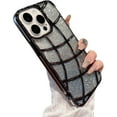 thumbnail image 1 of Grid Plaid Checkered Glitter Bling Rhombus Design Compatible with iPhone Case (Black,iPhone 13), 1 of 6