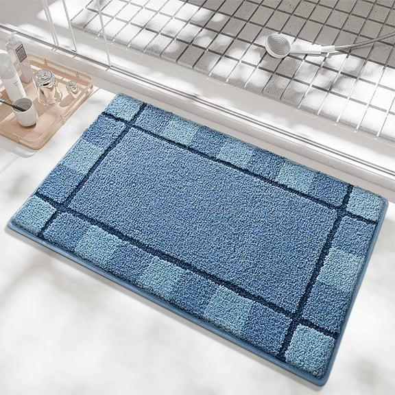 Grid Rug 16x24inch Entryway Rugs Washable Rug Non-Slip Kitchen Rug Indoor Door Mat, Throw Small Rugs for Laundry Room Bedroom Entrance