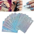 thumbnail image 1 of Grid Stencils Reusable Irregular Manicure Design Sheets Hollow Pattern Stickers 24 Unique Templates, 1 of 9