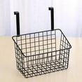 thumbnail image 1 of Grid Storage Baskets with Hooks, Basket Kitchen Storage Organizer Black, 1 of 8
