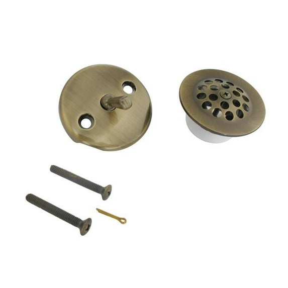 Grid Tub Drain Kit Antique Brass