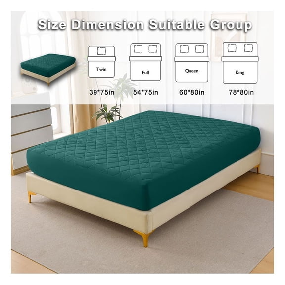 Grid Ultrasonic Waterproof Mattress Protector KING Size - Bed Bug Proof, Dust Mite Barrier - Hypoallergenic Fitted Sheet - Soft & Breathable - Protects Against Liquids & Stains