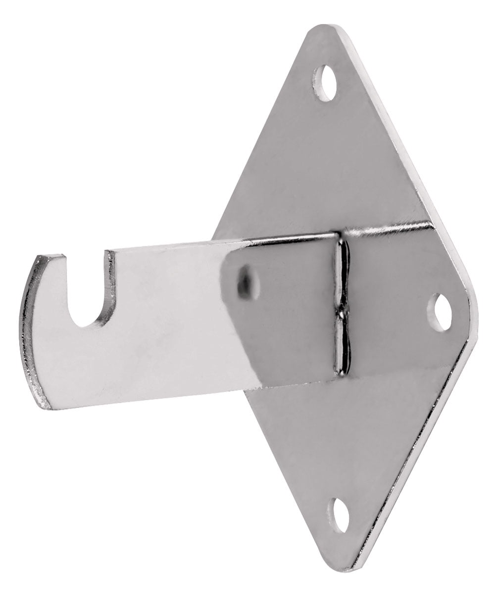 Grid Wall Mount Brackets for Wire Gird and Slatgrid Panels Chrome