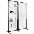 thumbnail image 1 of ​​Grid Wall Tower, 2-Pack Wire Gridwall Racks w/ T-Base Floorstanding Double-Sided for Art Craft Shows & Retail Displays Extra Clips Hooks​​, 1 of 8
