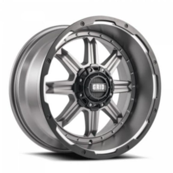 Grid Wheels 118955A151 10 18 x 9.0 5 x 150 15 110.3 Wheel, Matte Anthracite & Black Lip