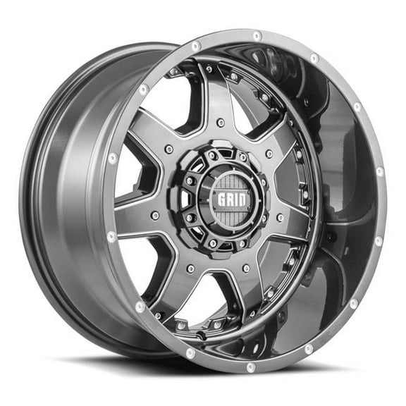 Grid Wheels 12152G187 20x10 Bolt Pattern 5x127-139.7, 12 Offset, 87.1 Bore Alloy Wheel
