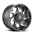 thumbnail image 1 of Grid Wheels 12187B225 20 x 10 in. Gloss Graphite Milled & Chrome Gd01-20100870B-225, 1 of 1
