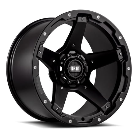 Grid Wheels 18x9 Black Wheel - 8x6.69 Bolt Pattern