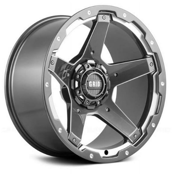 Grid Wheels 42955G11 20 x 9.0 in. 5 x 150 in. Bolt Pattern 12 Offset 110.3 mm Hub Wheel, Gloss Graphite