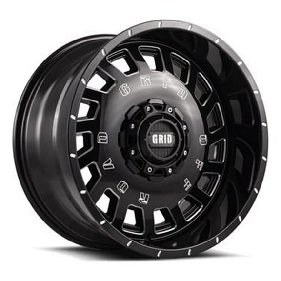 Grid Wheels 429645G356 20 x 9 in. GD03 Wheel Gloss Black with Milled Accents