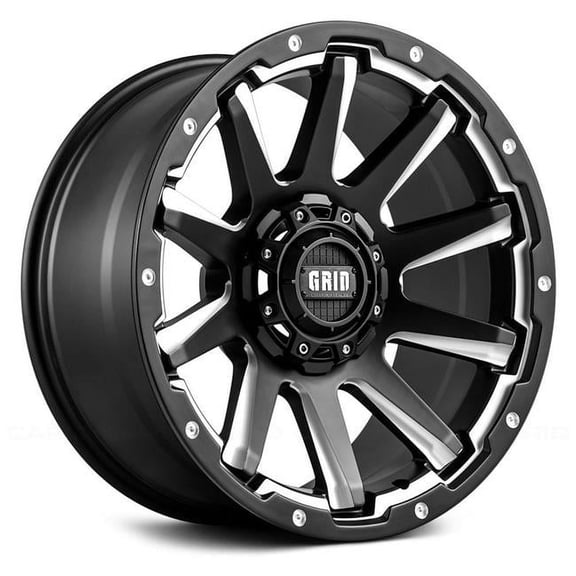 Grid Wheels 529645F366 20 x 9 in. GD9 Matte Black with Milled Accents Wheel