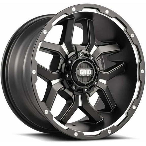 Grid Wheels 717952F158 17 x 9 in. 5 Lug Custom Wheel, Black