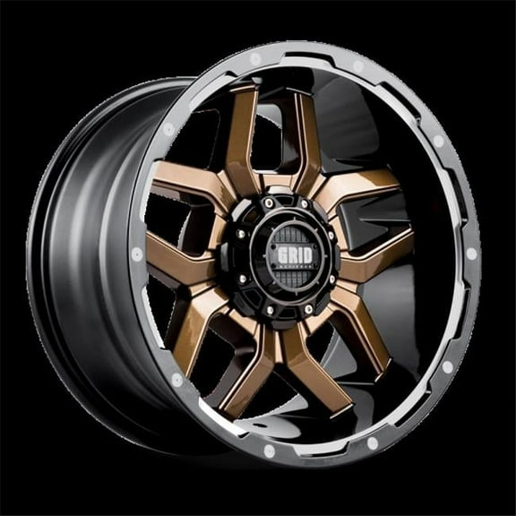 Grid Wheels 717987A152 17 x 9 in. GD07 17090870A1525 Gray & Black Wheel
