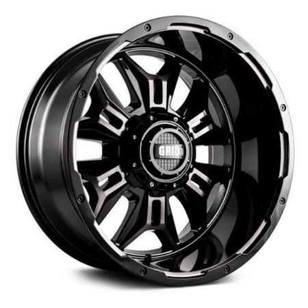 Grid Wheels A21865S225 20 x 10.0 in. 8 x 165.1 in. Bolt Pattern 12 Offset Wheel