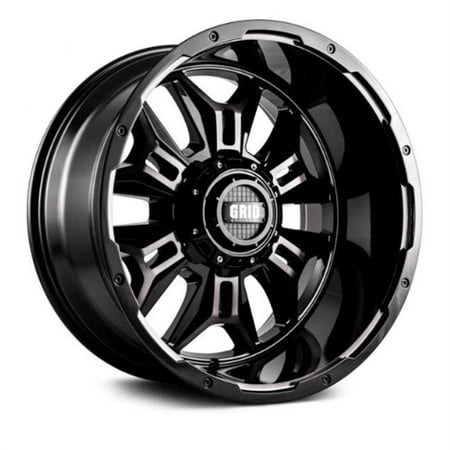 Grid Wheels A2952L87 20 x 9.0 in. 5 x 127-139.7 in. Bolt Pattern 0 Offset Wheel