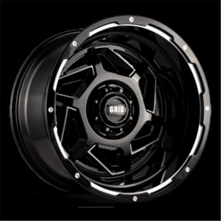 Grid Wheels D21237M28 20 x 10 GD14 - 25 mm Offset 6 x 135 Gloss Black with Milled Wheel