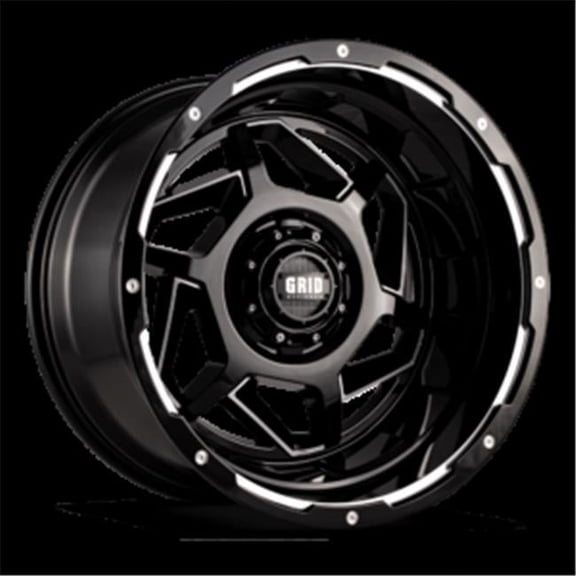 Grid Wheels D29237M18 20 x 9 GD14 - 12 mm Offset 6 x 135 Gloss Black with Milled Wheel