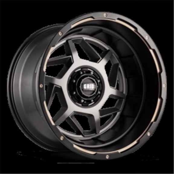 Grid Wheels D2952A87 20 x 9 GD14 0 mm Offset 5 x 127 Anthracite with Black Lip Wheel