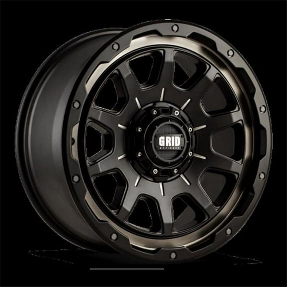 Grid Wheels E17955T151 17 x 9 in. Double Dark Tint & Matte Black Lip Wheel - 110.3 Center Bore - 5 x 150 Bolt Pattern - 15 Offset